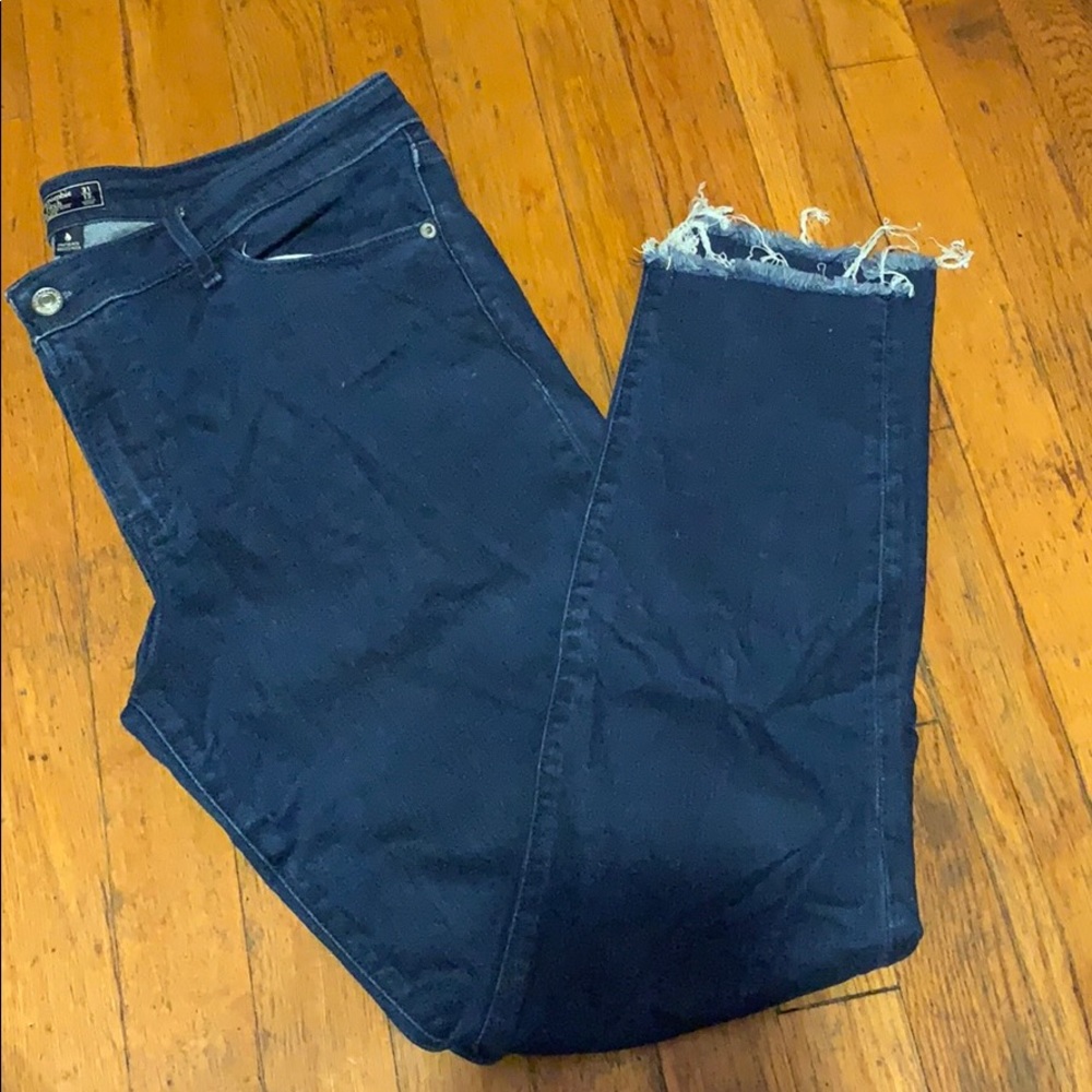 Abercrombie and Fitch cut hem fray skinny jean